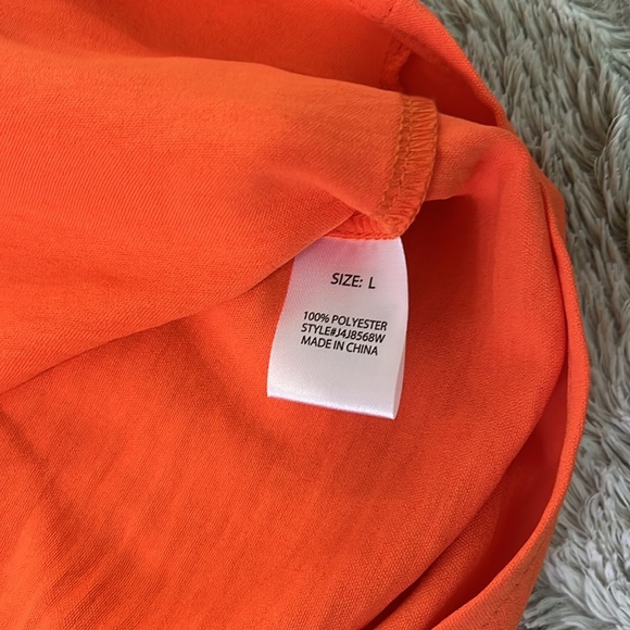 Oversized orange Button down blouse from Fashion Nova - Picture 6 of 11